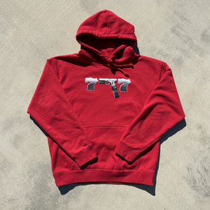 Red Don't Get Caught Lacking Rhinestone Hoodie