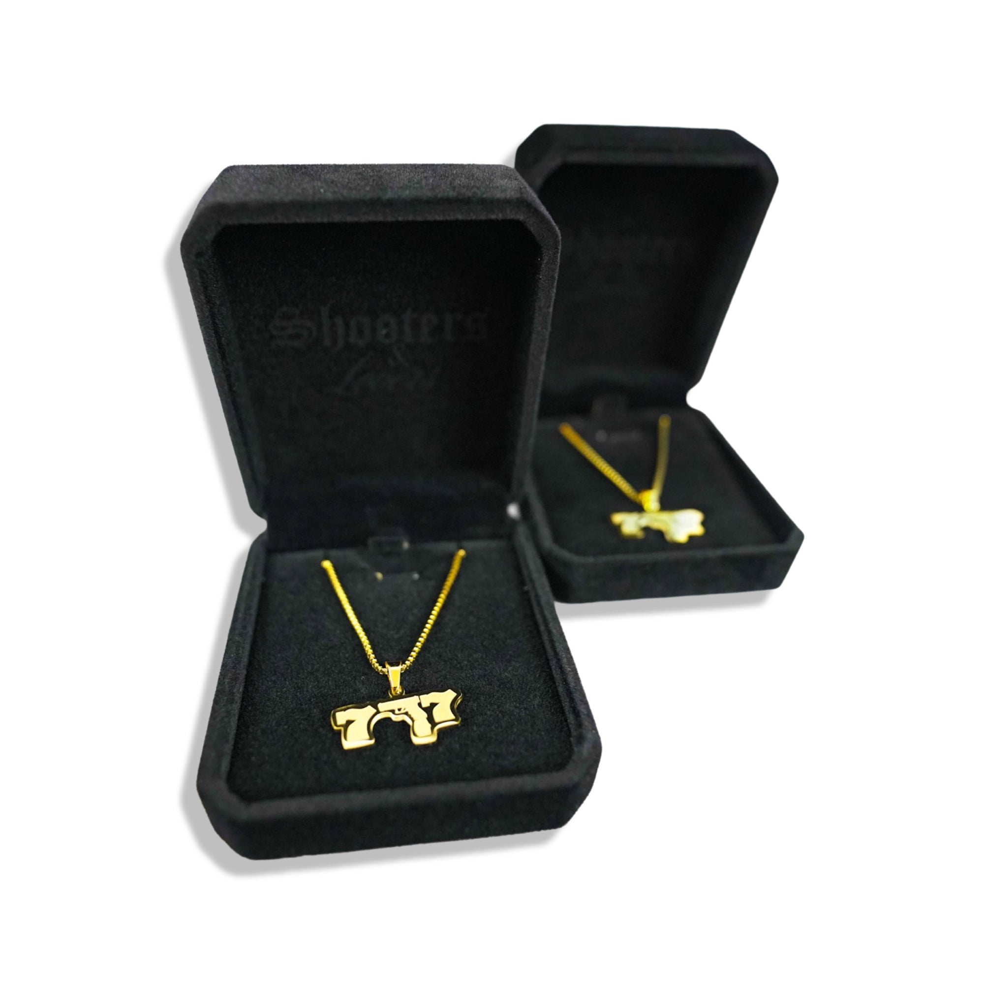 777 Pendant and Box Chain (Gold)