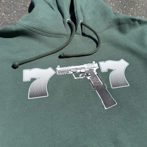Don't Get Caught Lacking Rhinestone Hoodie (Forrest Green)