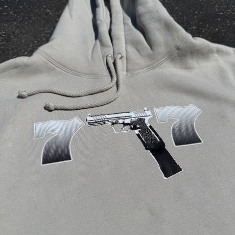 Don't Get Caught Lacking Rhinestone Hoodie (Smoke Grey)