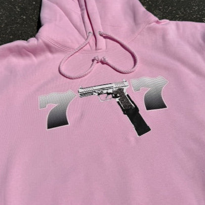 Don't Get Caught Lacking Rhinestone Hoodie (Pink)
