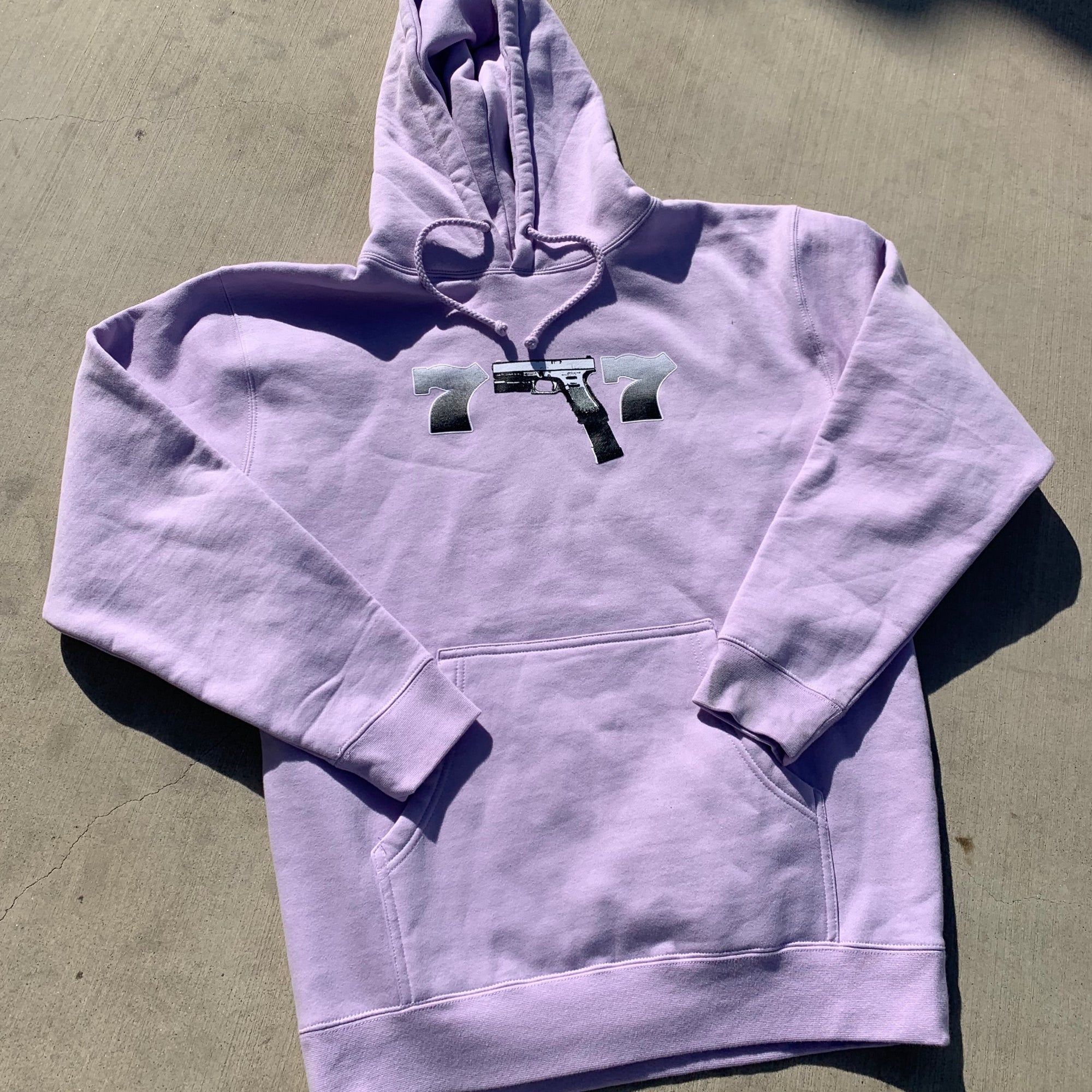 Lavender Don't Get Caught Lacking Rhinestone Hoodie