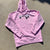 Pink Don't Get Caught Lacking Rhinestone Hoodie