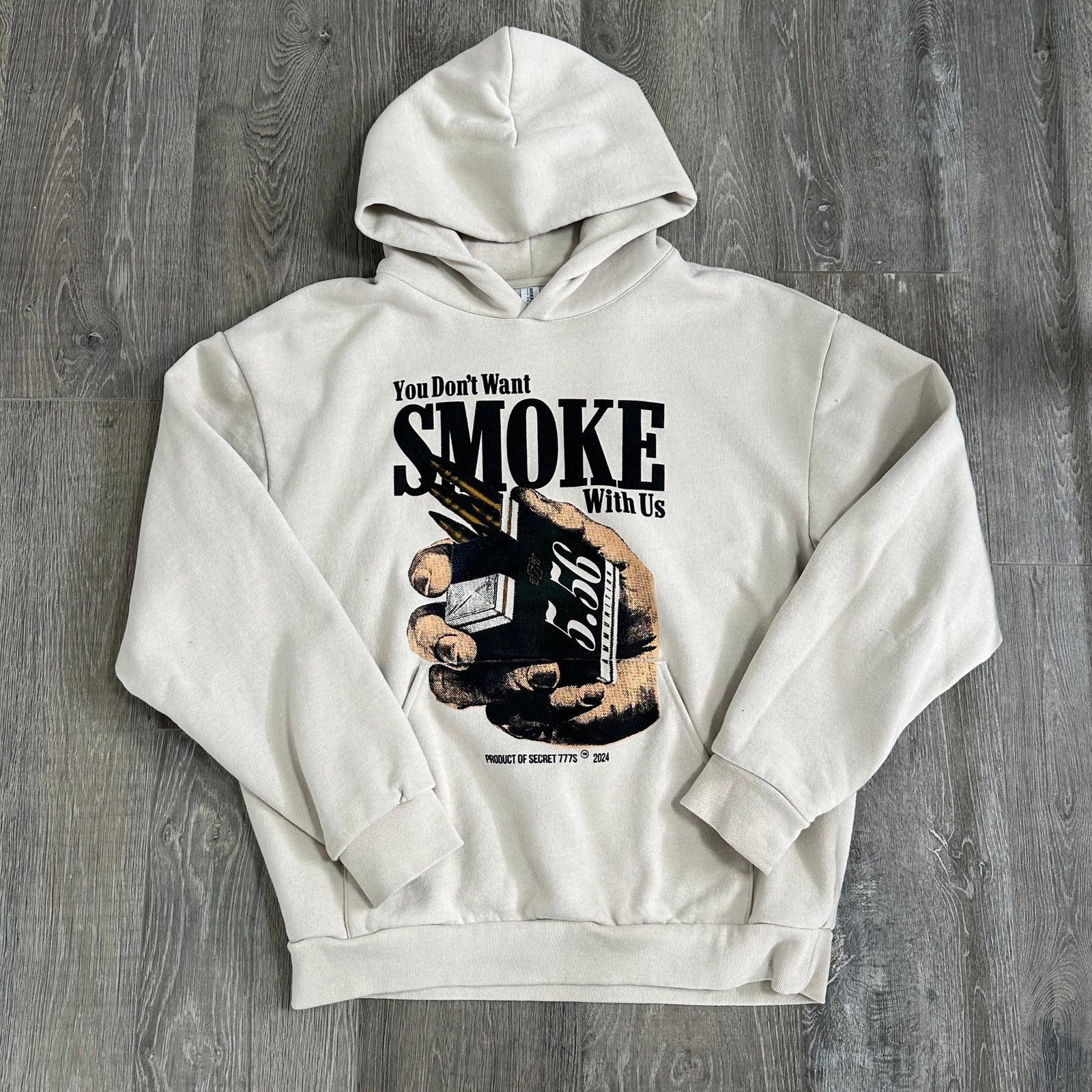 You Don't Want Smoke! (Cream Hoodie)