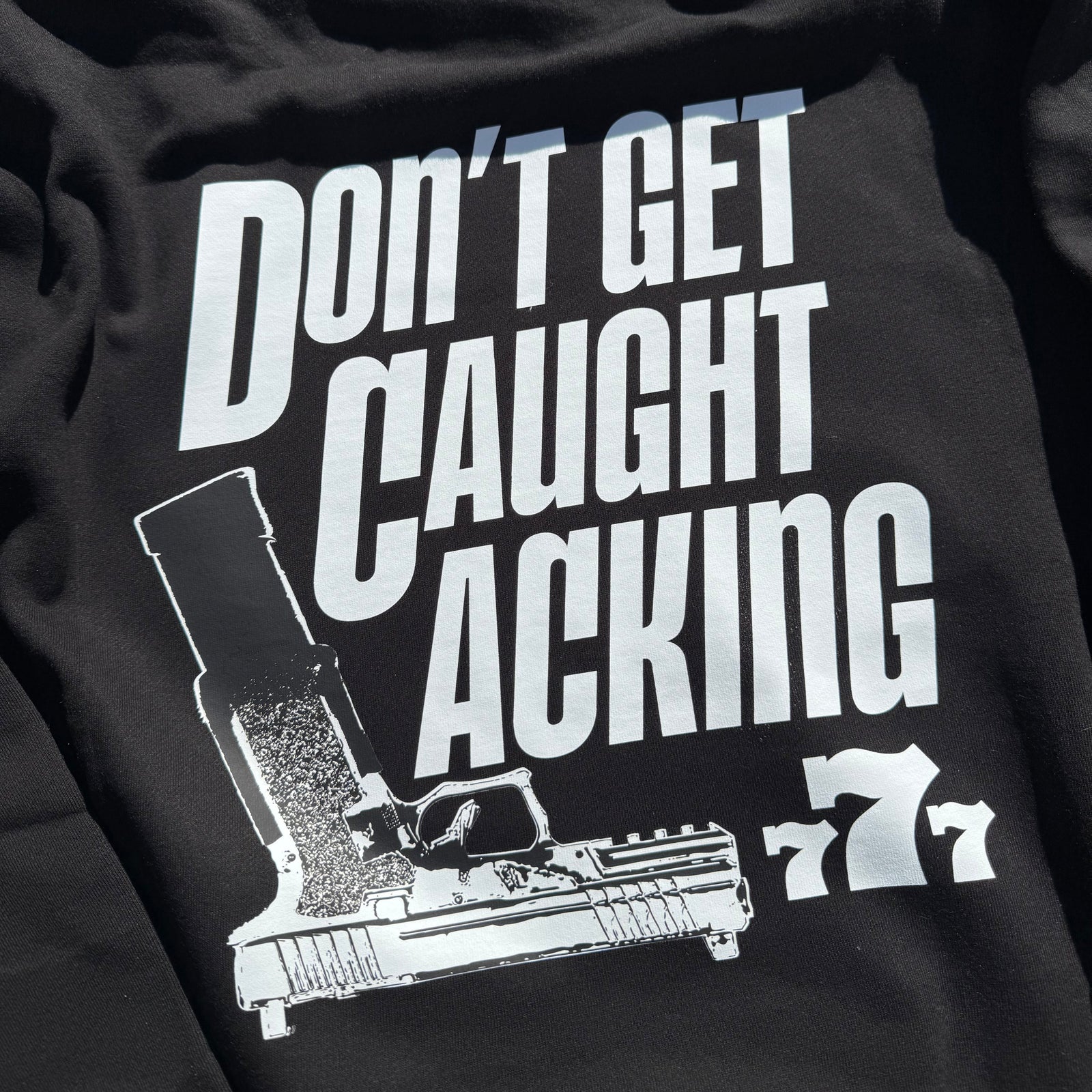 Don't Get Caught Lacking NO RHINESTONE Hoodie (Brown)