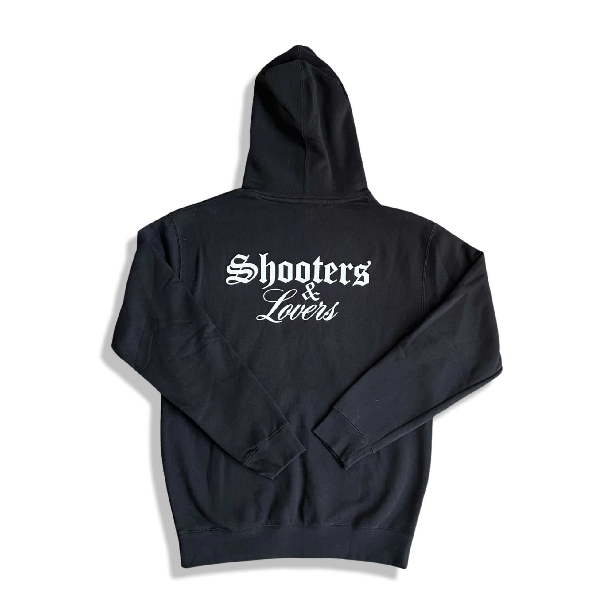 Black 777's Cross Hair Hoodie (Blue Heart)