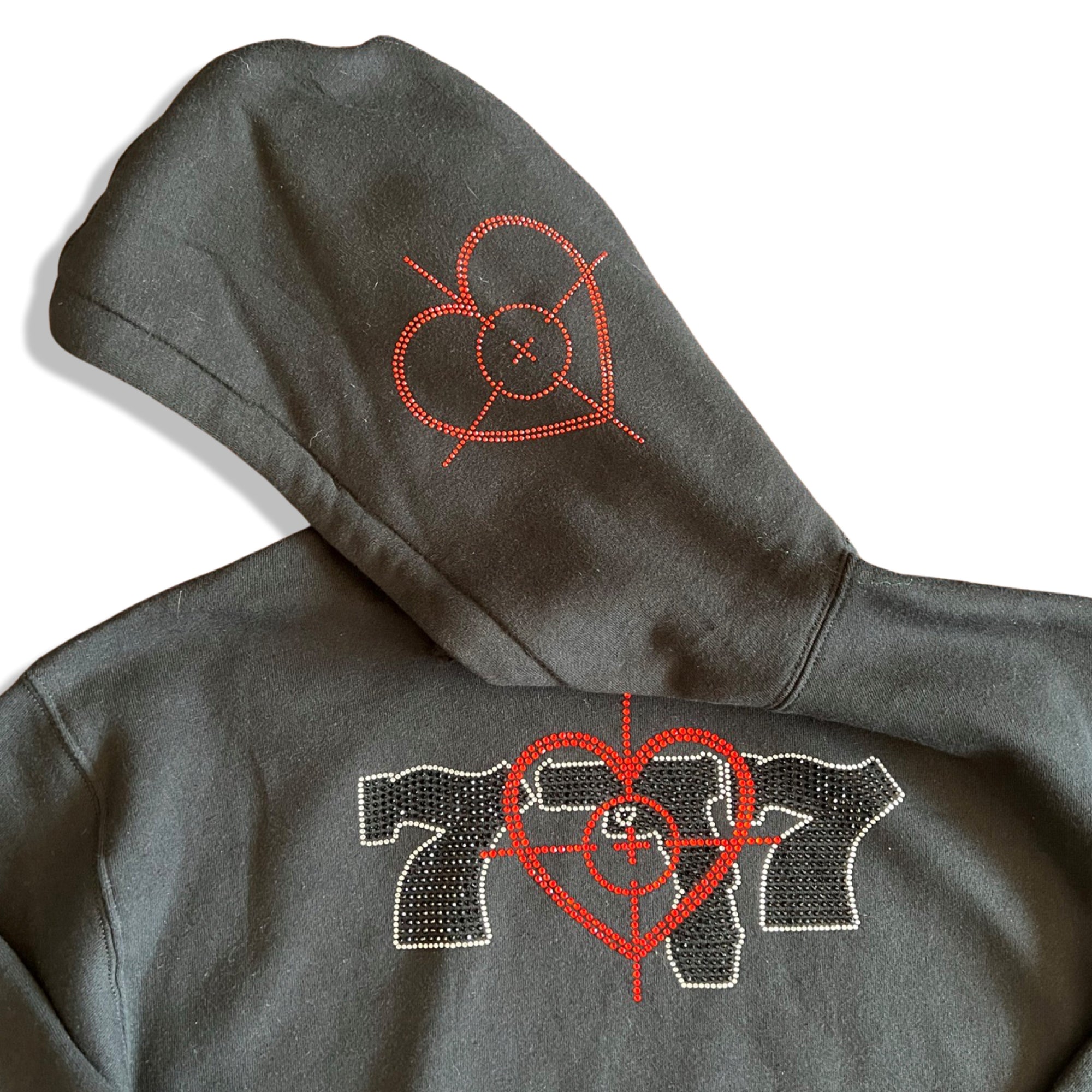 Black 777's Head Shot Hoodie